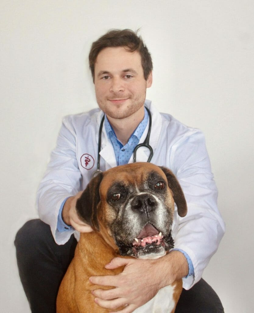 Dr. Deslauriers and dog